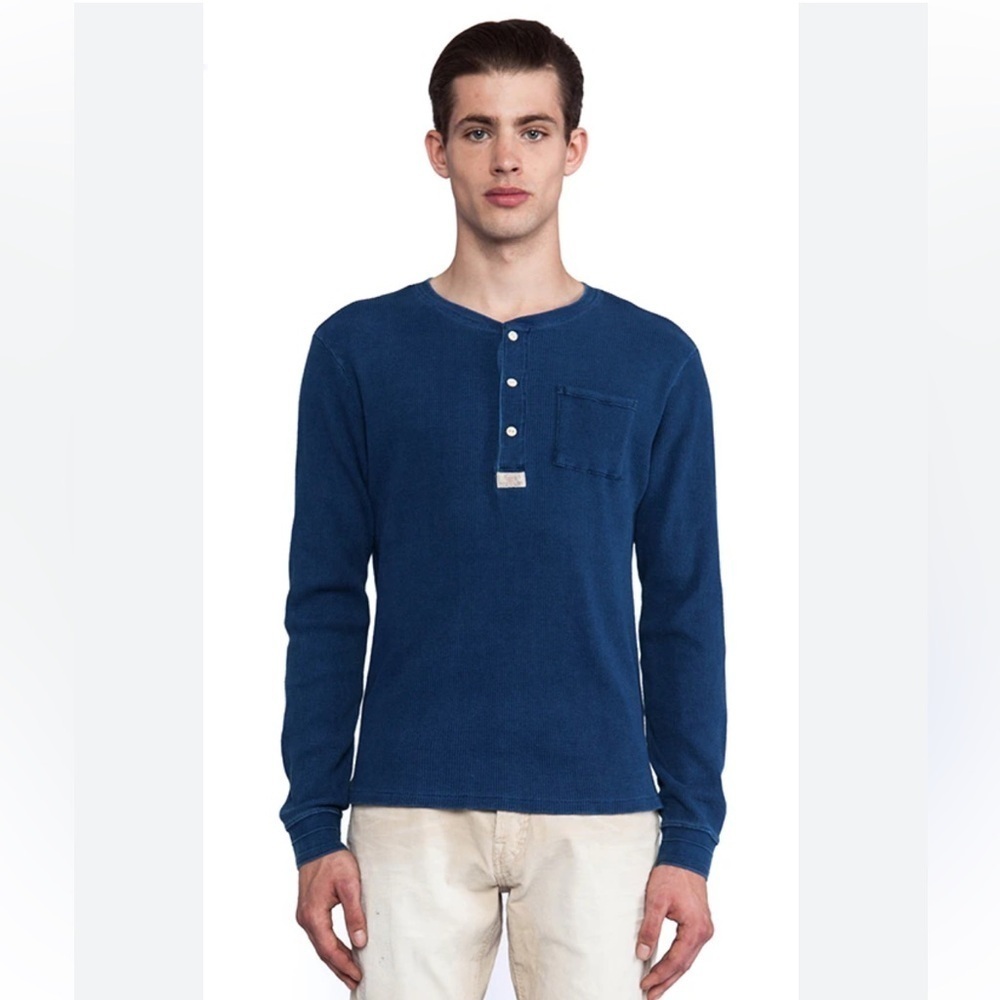SCOTCH & SODA Structured Long Sleeve Waffle Size Large - Picture 2 of 9
